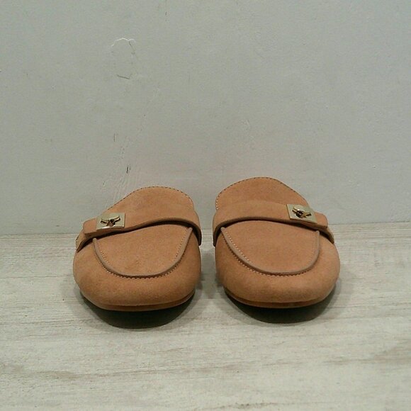 kate spade Baby Pink Nude with Gold Spade detail Catroux Slide Loafers Size 7 B - Picture 3 of 10